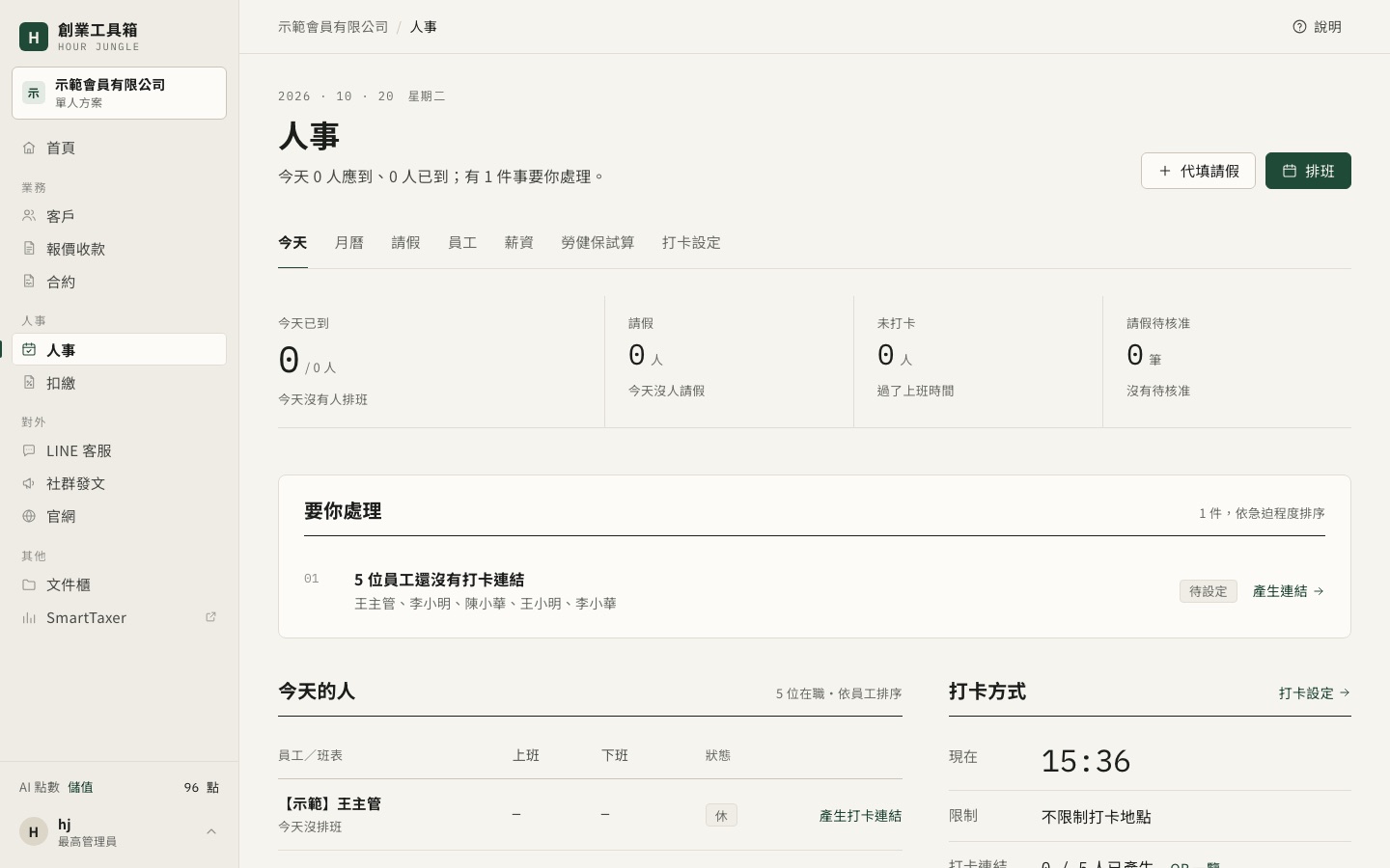 人事頁